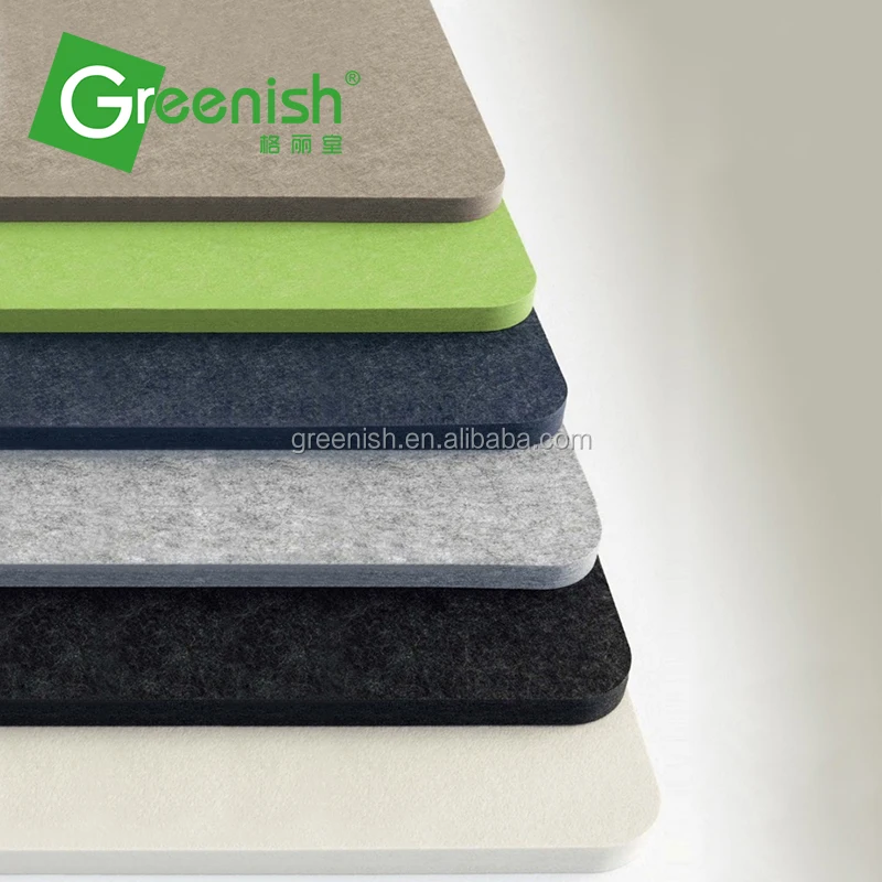 Greenish polyester fiber acoustic panel