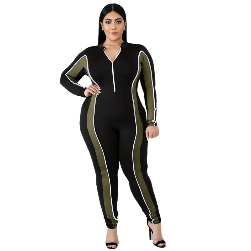 Long Sleeve Sports Legging Atacado Jumpsuit Plus Size Bodycon Jumpsuit for Fat Women