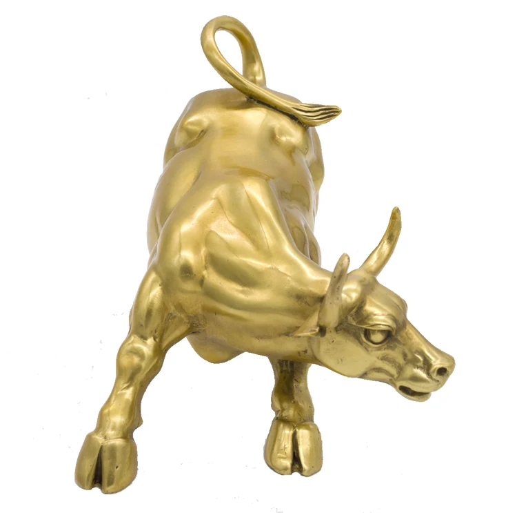  Латунная настенная уличная Статуэтка ярого быка OX статуэтка с зарядкой статуя на рынке домашний и офисный декор