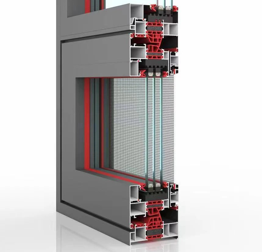 Высококачественные энергоэффективные алюминиевые окна с тройной глазурью экраном в европейском стиле