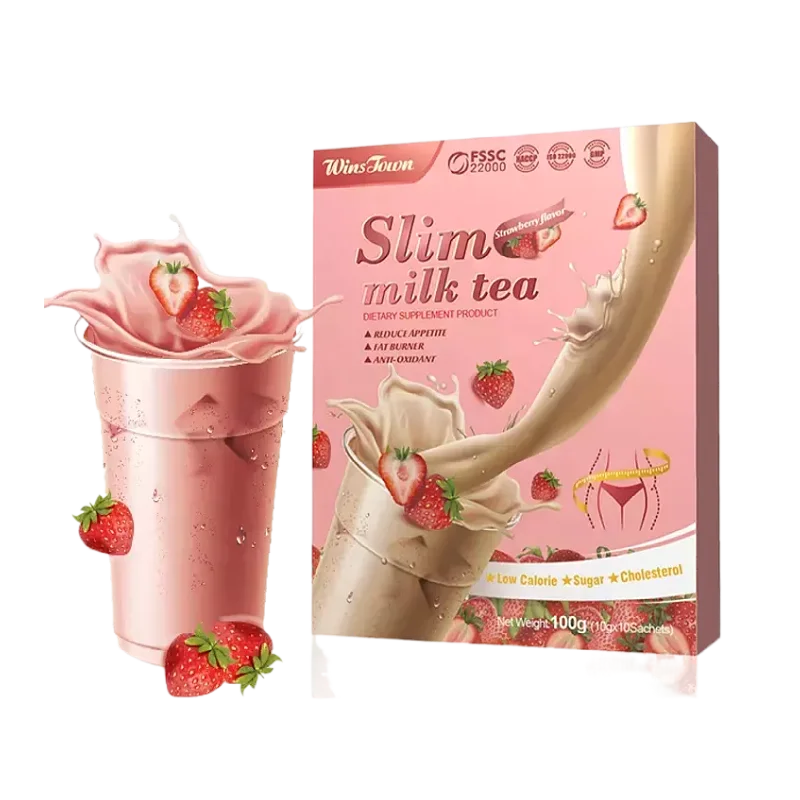 fat slow milk tea weight loss control Customize logo supplement slimming Instant powder slim milk