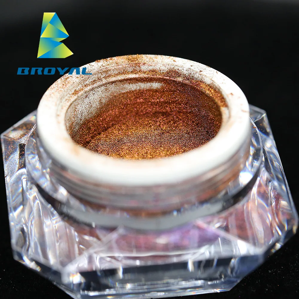Broyal Holographic Mica Pearl Powder Paints Loose Eyeshadow Sheenbow Chameleon Pigment