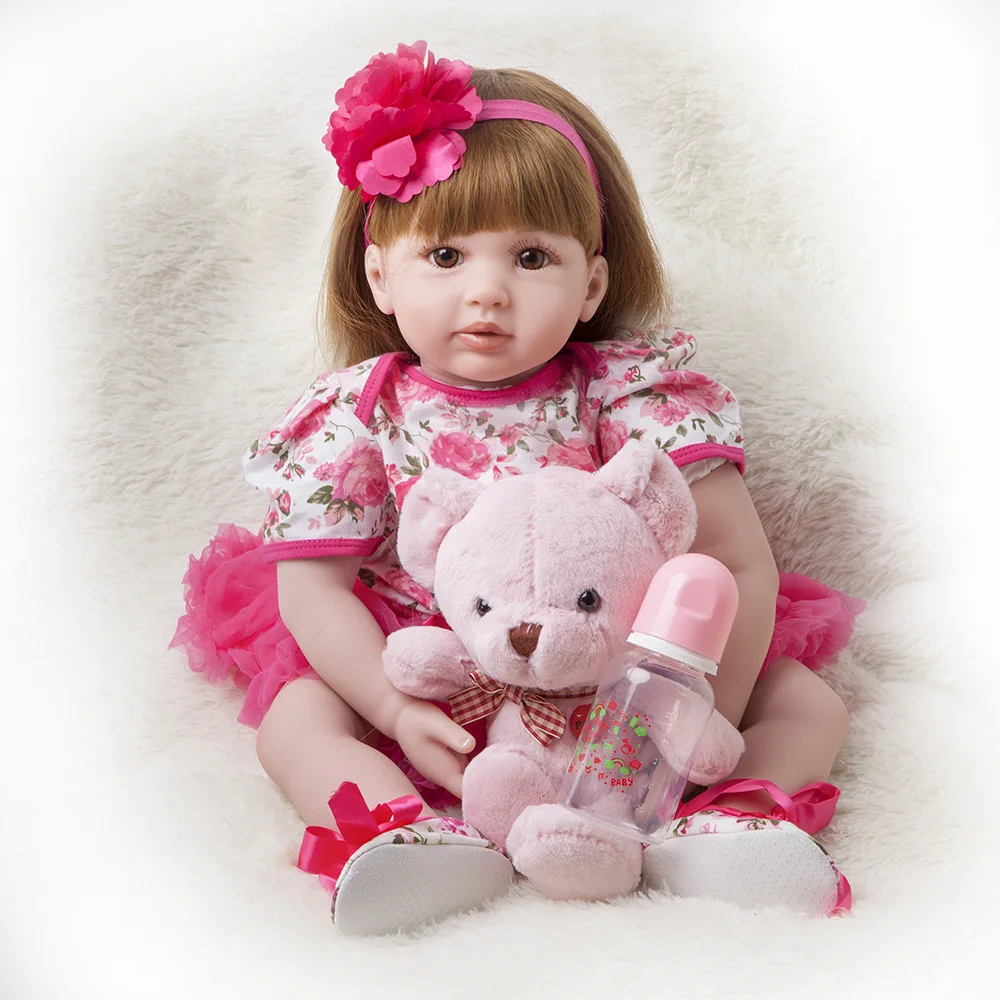 Lifereborn bebes reborn 60 см куклы для маленьких девочек мягкая силиконовая улыбка Boneca Realista Menino Bebe Reborn