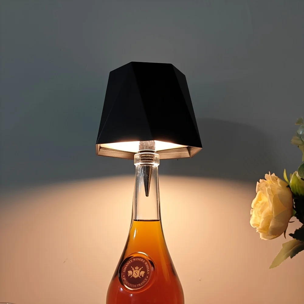 Creative Wine Bottle LED Lights For Bar Restaurant Decoration Cordless home decor Bottle Cap Table Lamp Rechargeable table lamps