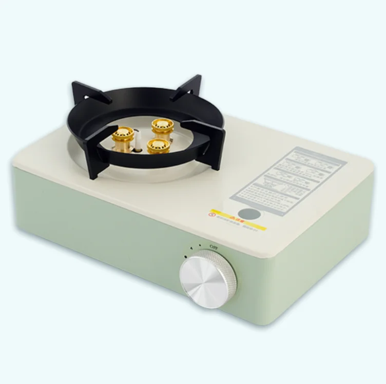 Macaron Colors Approve Outdoor Single Burner Mini Butane Portable Camping Equipment BBQ Gas Stove With Case