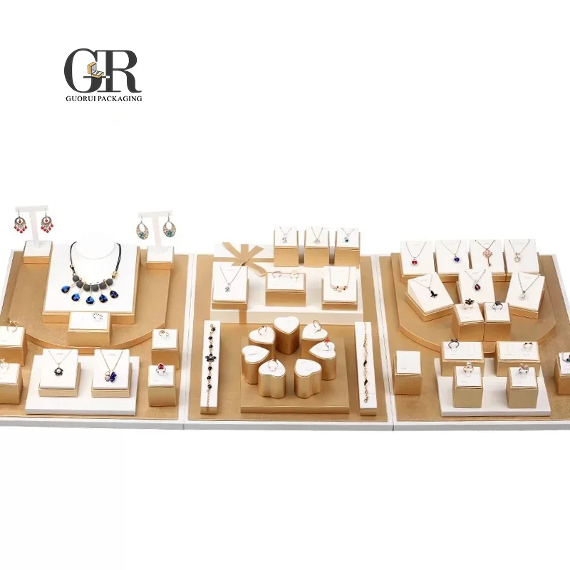 Guorui можно украсить ювелирными изделиями магазин дисплей опора из цельного дерева ювелирных изделий демонстрационные стенды-стеллажи для выставки счетчик