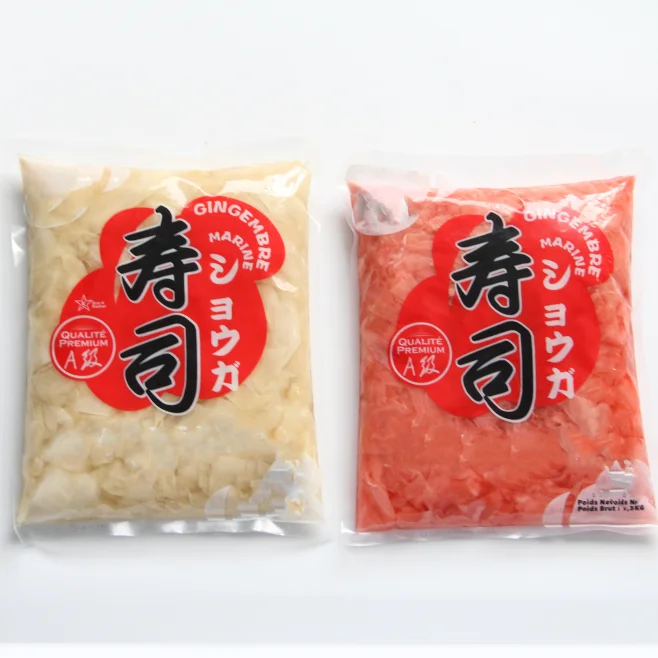Japanese Pickled Sushi Ginger (Gari Shoga) Natural and Pink color - Sushi Ingredients
