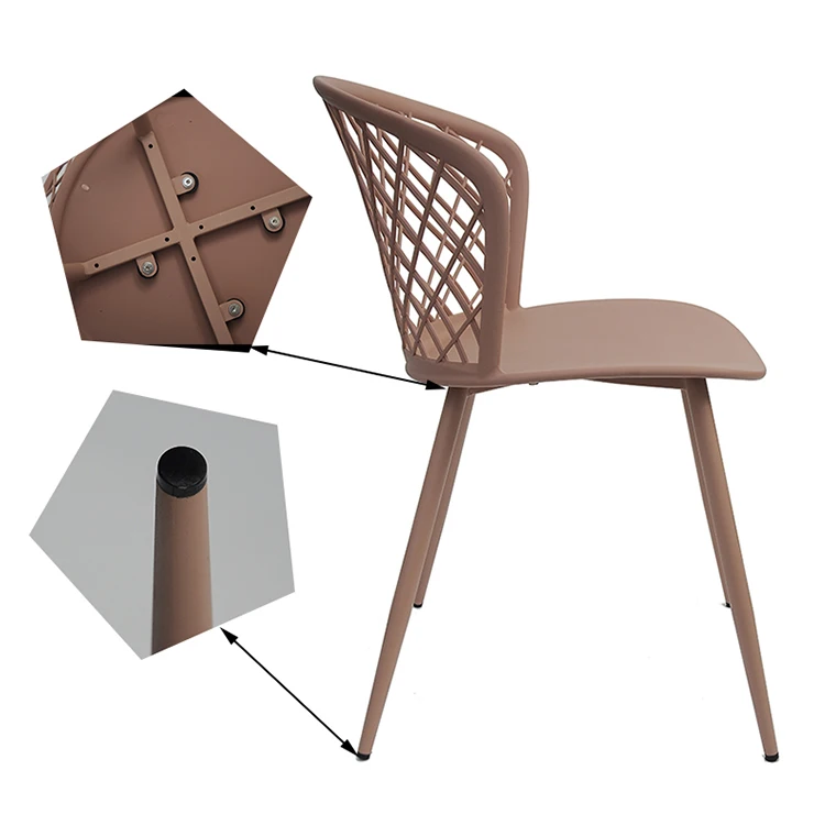 Low Price Dining Chair Stacking Metal Legs Plastic Dining Chairs For Dining Room