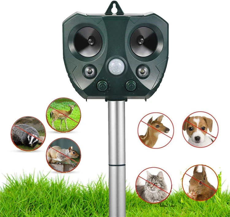 
High quality Outdoor Solar Outdoor Waterproof Rat Mouse Mole Snake Rodent Repellent Mousetrap Mice Ultrasonic pest repeller 