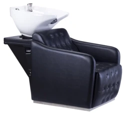 Top Quality Barber Salon Shampoo Chair Color Black Glass Steel With Base