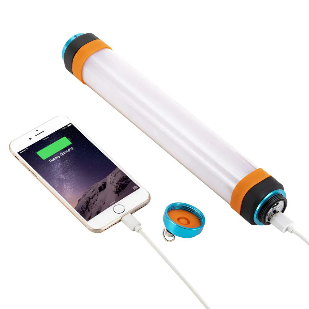 Multi Function Camping Light Portable Hanging Magnetic Mobile Power Waterproof USB Rechargeable LED Camping Light for Hiking