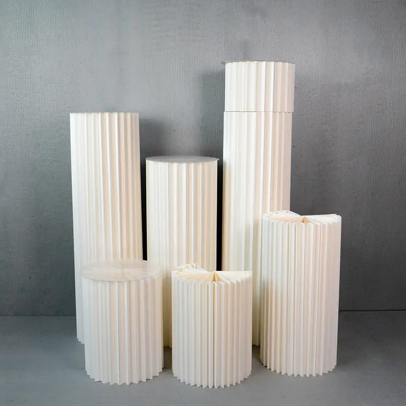 Folding Paper Honeycomb Cylinder Display Stand Cake Props Dessert Table Rack Wedding Party Event Decoration Ornaments