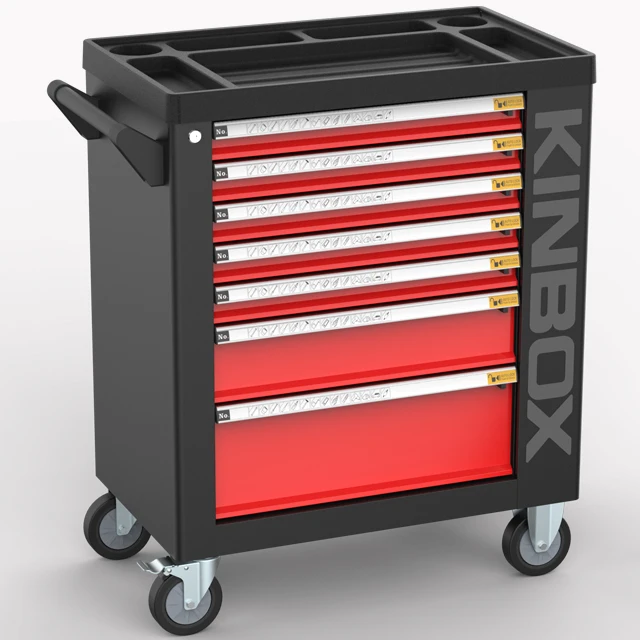 KINBOX Advanced Durable American Professional Workshop Garage Toolbox with Tool Trolley Tool Cabinet Toolbox