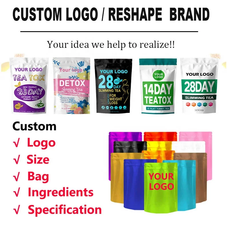 Tea bag 14 day slim tea the minceur ventre plat weight loss fat burning herbal healthy slimming tea