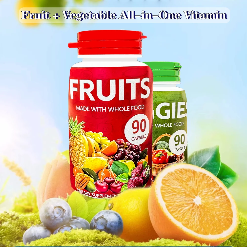 OEM/ODM Fruits and Veggies Greens Capsules  Vegan Support with Immune Supplement Organic Vitamins for Women Men and Kids