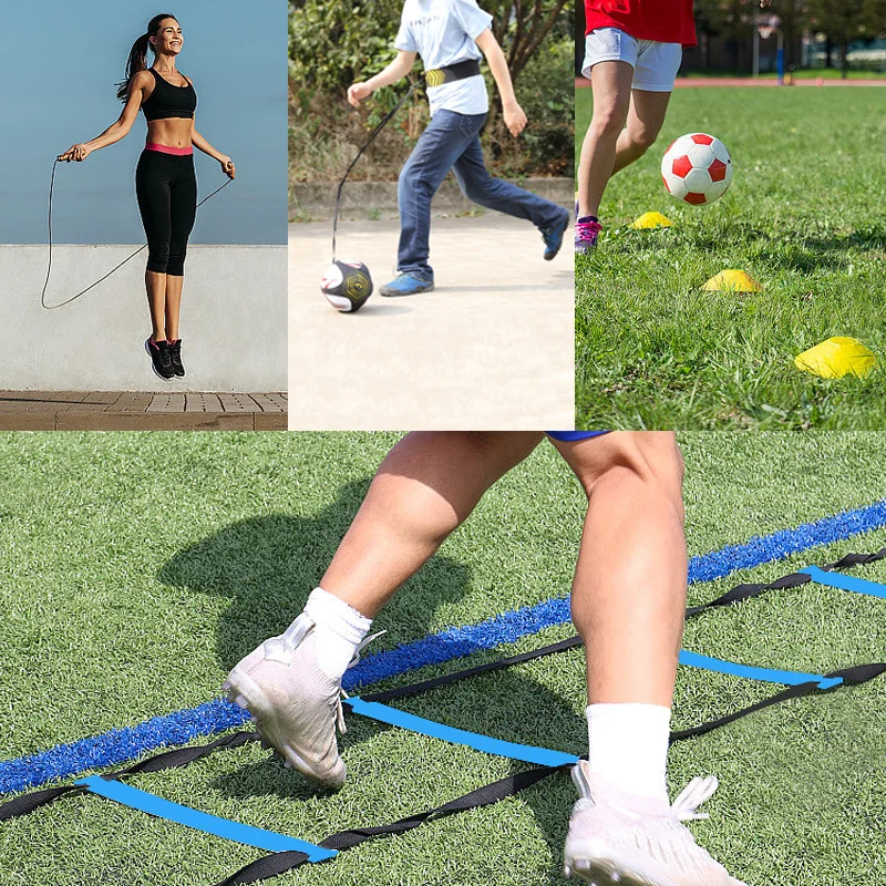 Agile Ladder Suit Training Set Speed Agility Equipment with Jump Rope Sign Disc Ball Belt Ladder for Fitness enthusiasts