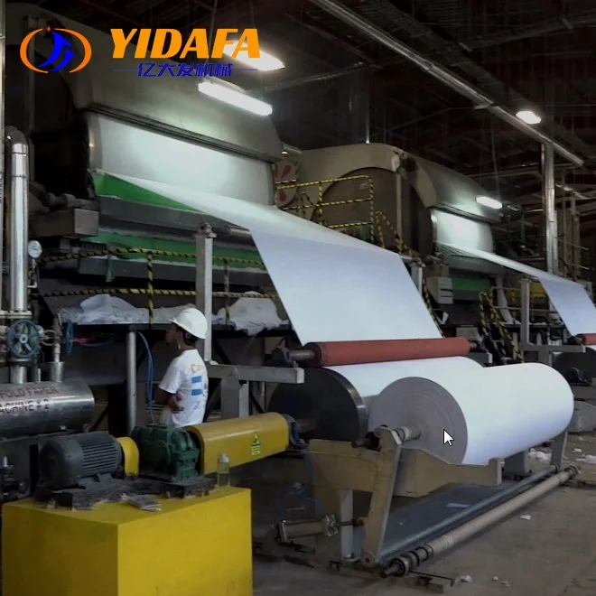 Wood/Bamboo/Waste Paper Pulp System Tissue Toilet Napkin Paper Making Machine Fully Automatic Paper Mill