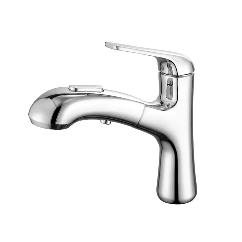 
Wholesale Pull Out Bathroom Tap Brass Wash Basin Faucet 