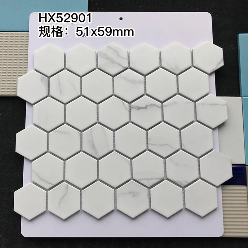 White carrara marble mosaic tile