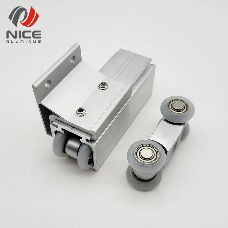 Best price  Aluminum Alloy 6063 Grade interior invisible Hanging Rail Sliding Door Guide Track