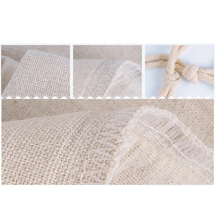 Drawstring Bag Rice Packing Bag Logo Custom Rice Packaging Draw String Gift Bag for Promotion Hot Sell Linen JUTE
