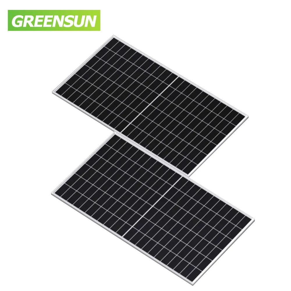 Biggest Solar Panel 700w solar panel HJT technology bifacial high efficiency Greensun Solar Panel for power plant