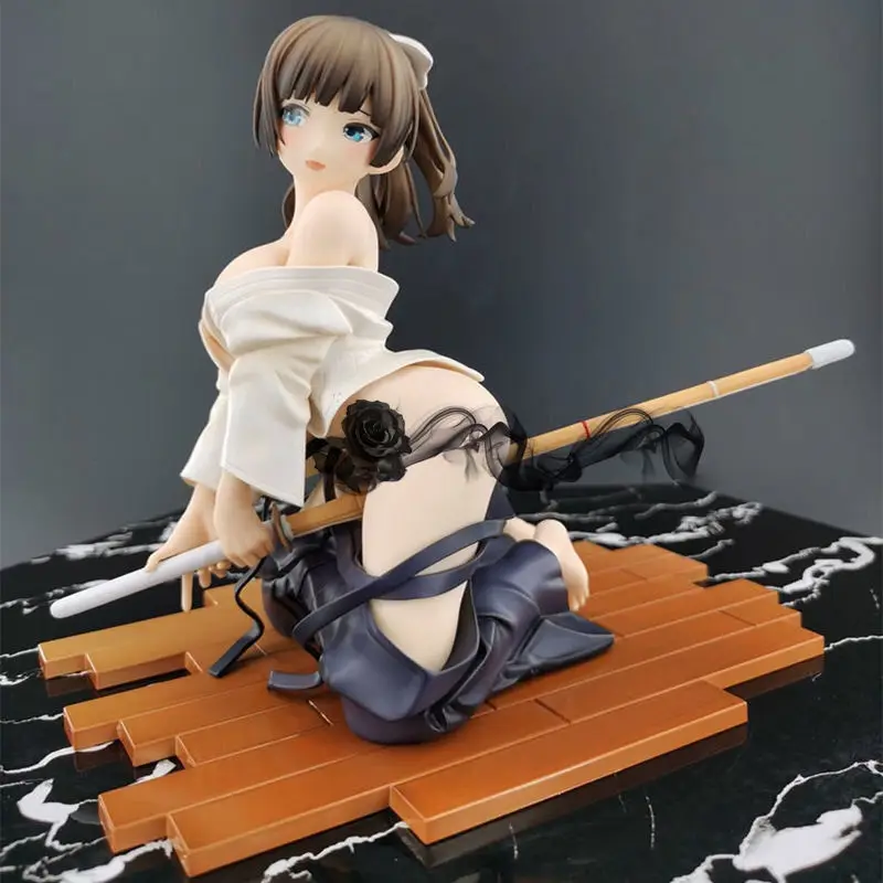 16CM Anime Figure Kendo Girl Xiyuan Temple Nadeko Sexy  Kneeling Pose Adult Model