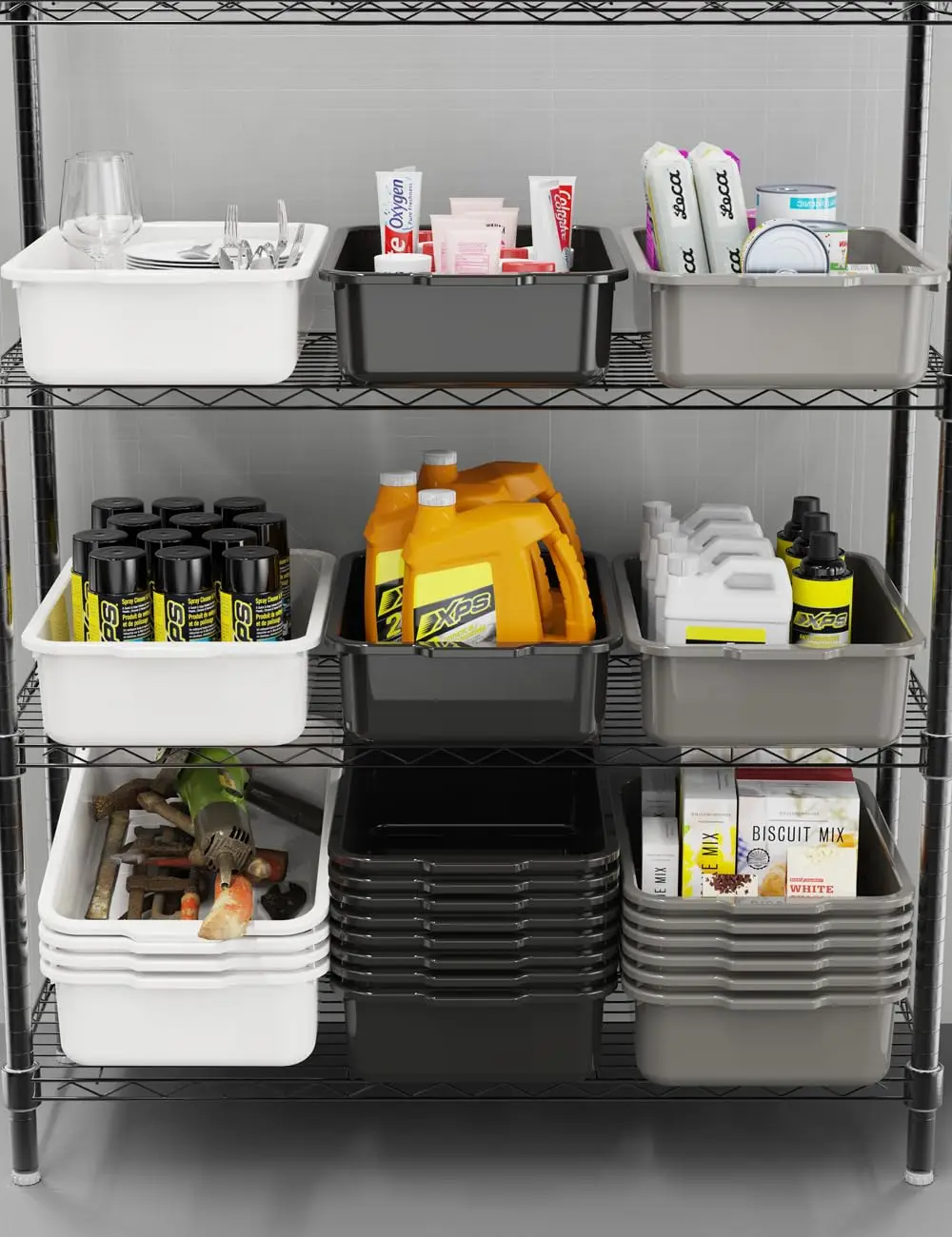 Custom color storage tote plastic transport box commercial storage boxes and bins