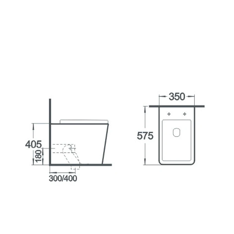 Sanitary Ware Black Color Bathroom Bidet WC