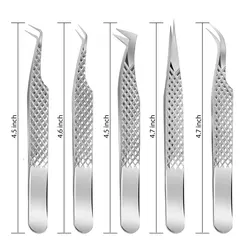 Пинцет для наращивания ресниц, набор для увеличения объема ресниц, алмазный пинцет для фирменной торговой марки Las Vetus, 90 градусов