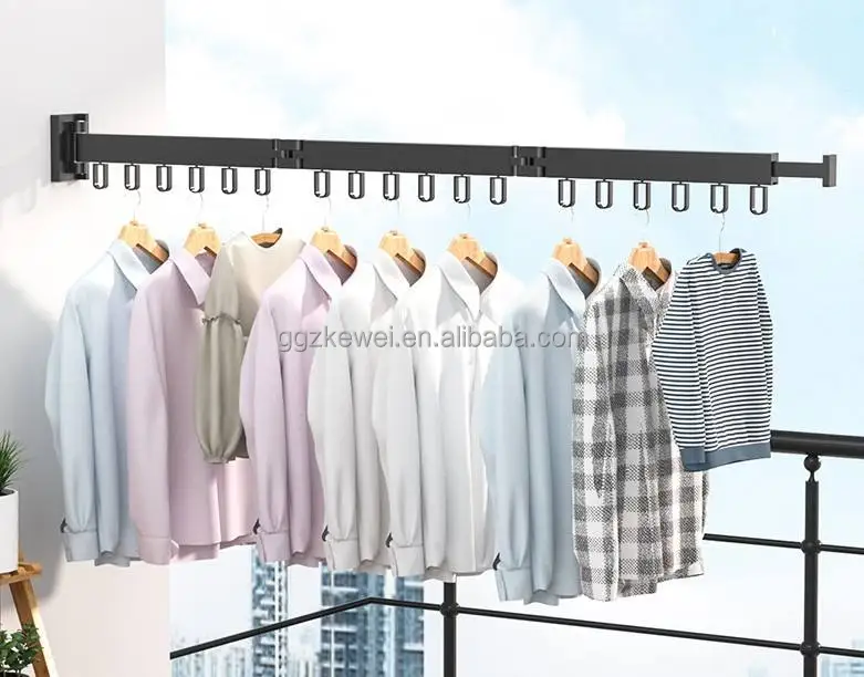ALT-VP3-3 wholesale high quality Aluminum foldable clothes drying rack wall mounted clothes drying racks for hanging clothes