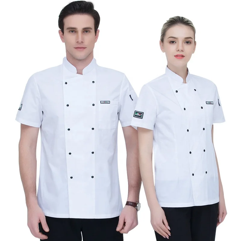 
Quality chef uniform short sleeve summer back breathable mesh chef uniform long sleeve kitchen uniform work clothes 