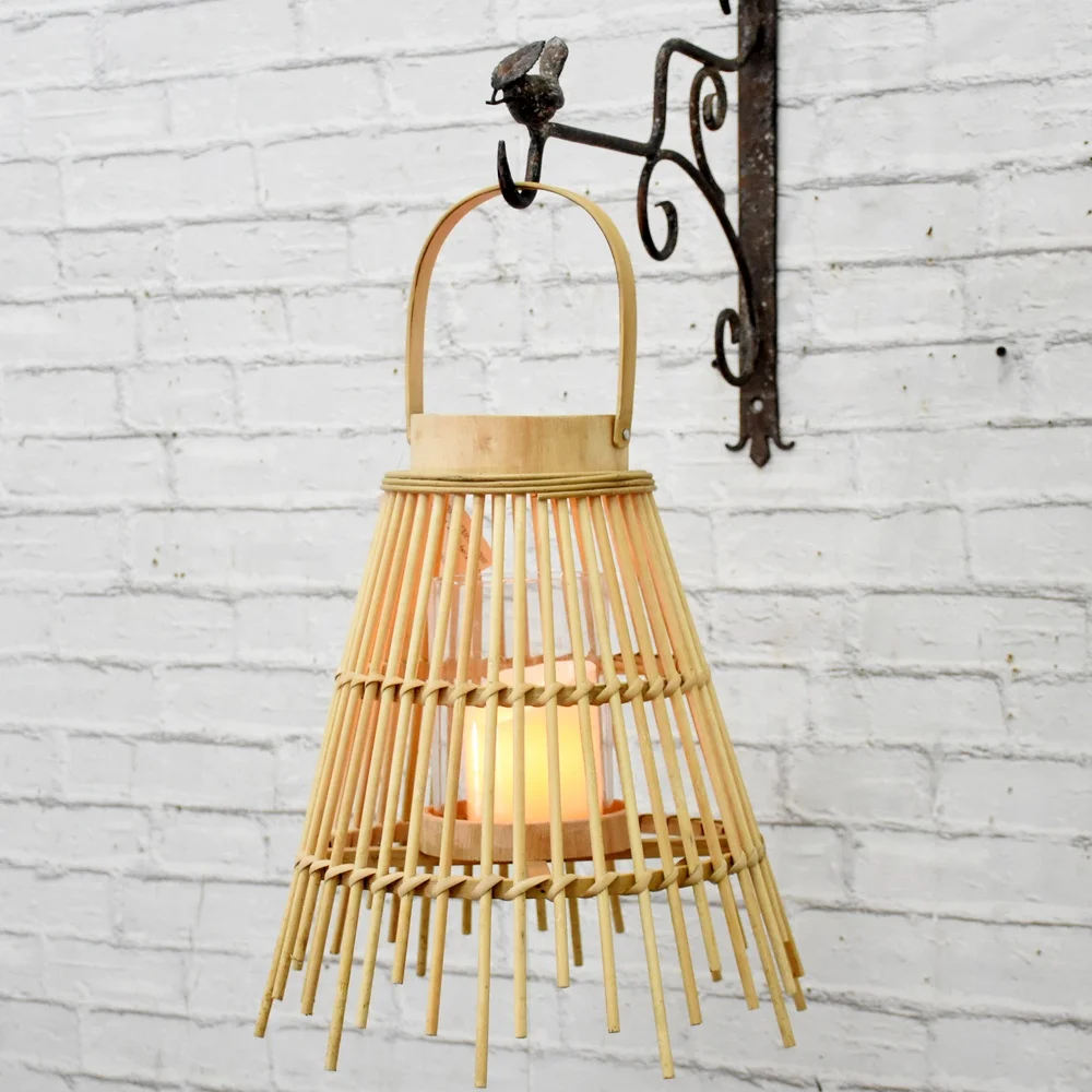 
Luckywind Uniquely design Rustic Bamboo Lantern, China Suppliers Room Decoration Bamboo Candle Lantern With Handle 
