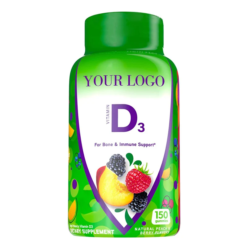 Customize logo vitamin d3 vitamins bear gummies with private label