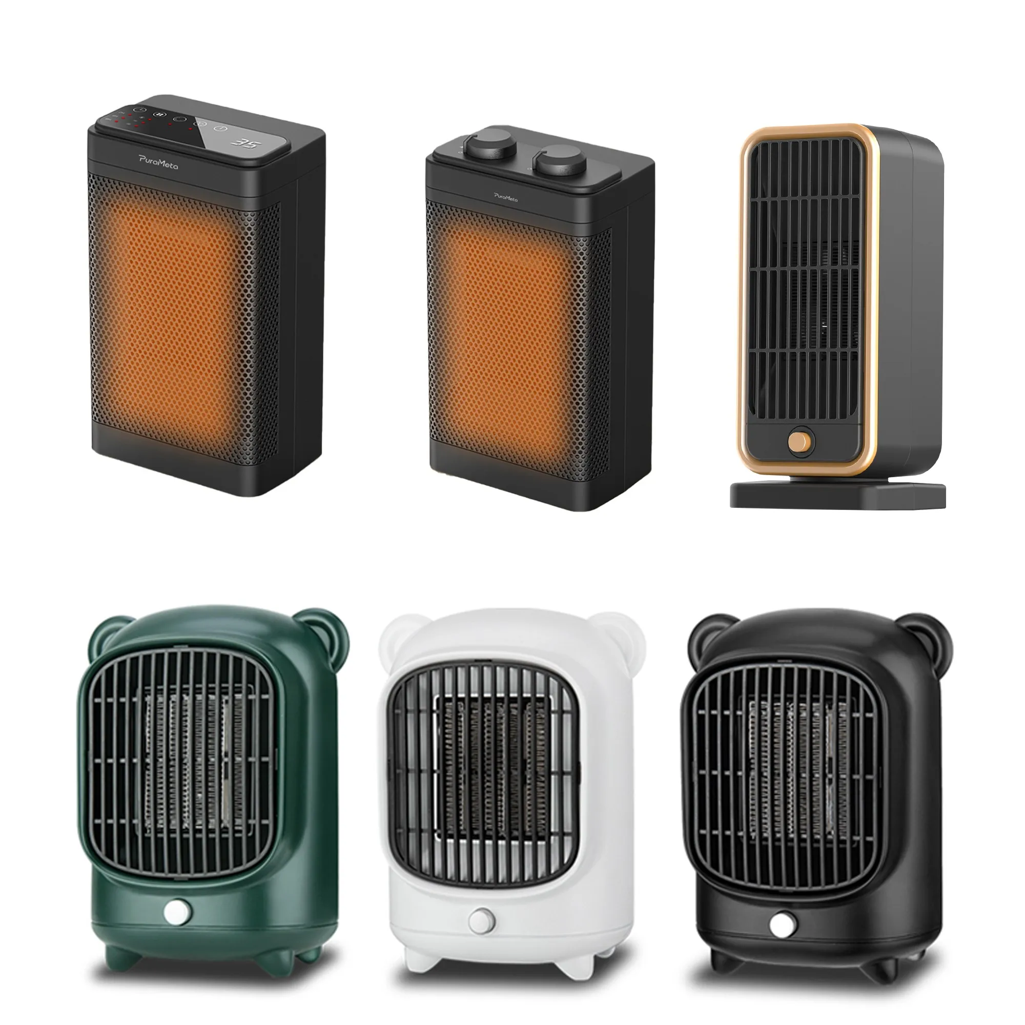 Энергоэффективный портативный маленький Персональный электрический обогреватель 500 Вт, тихий керамический Настольный обогреватель для офиса и дома