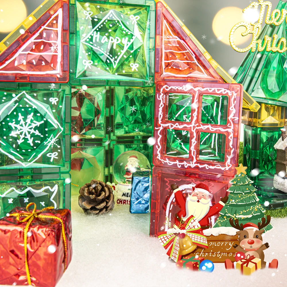 Top Selling Education Using Magnetic Tile Light Color Magnetic Building Block 3D Magnetic Building Tiles