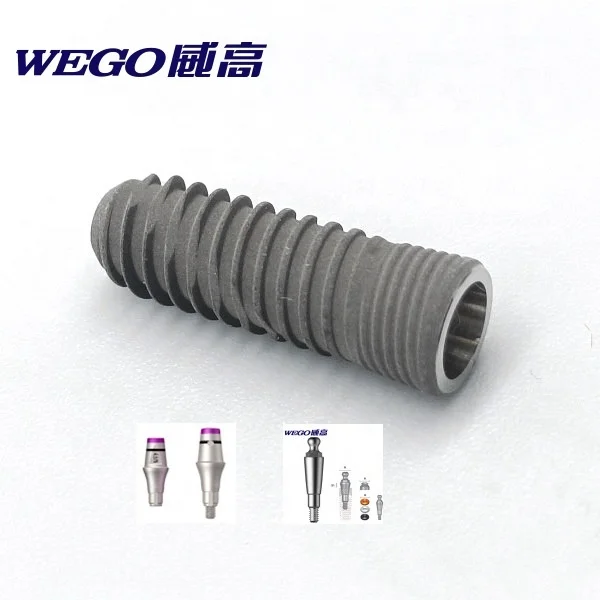 Прямая Заводская поставка цилиндрический зубной имплантат, чистое титановое приспособление для зубов, обычный шейный OEM ODM имплантат костного уровня