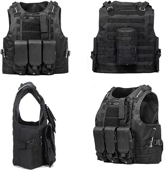 Adjustable Airsoft Vest Lightweight Oxford Clothing Outdoor Safety Protection Tactical Vest Black