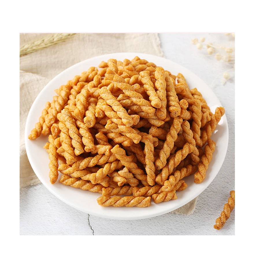 Factory Supply Twisted Dough Exptic Snacks Salty Crispy Snack Veganos