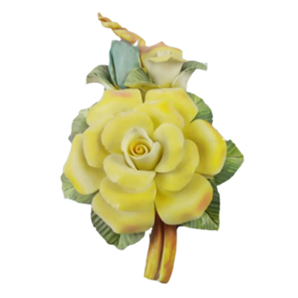 
Porcelain flower ornament small ceramic artificial flower 
