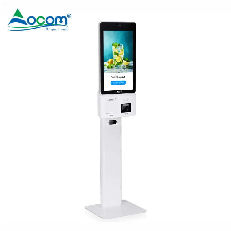 21.5 Inch Touch Screen Kiosk Machine Windows/Android Self-Service POS System Outdoor Parking Kiosk With SDK Function