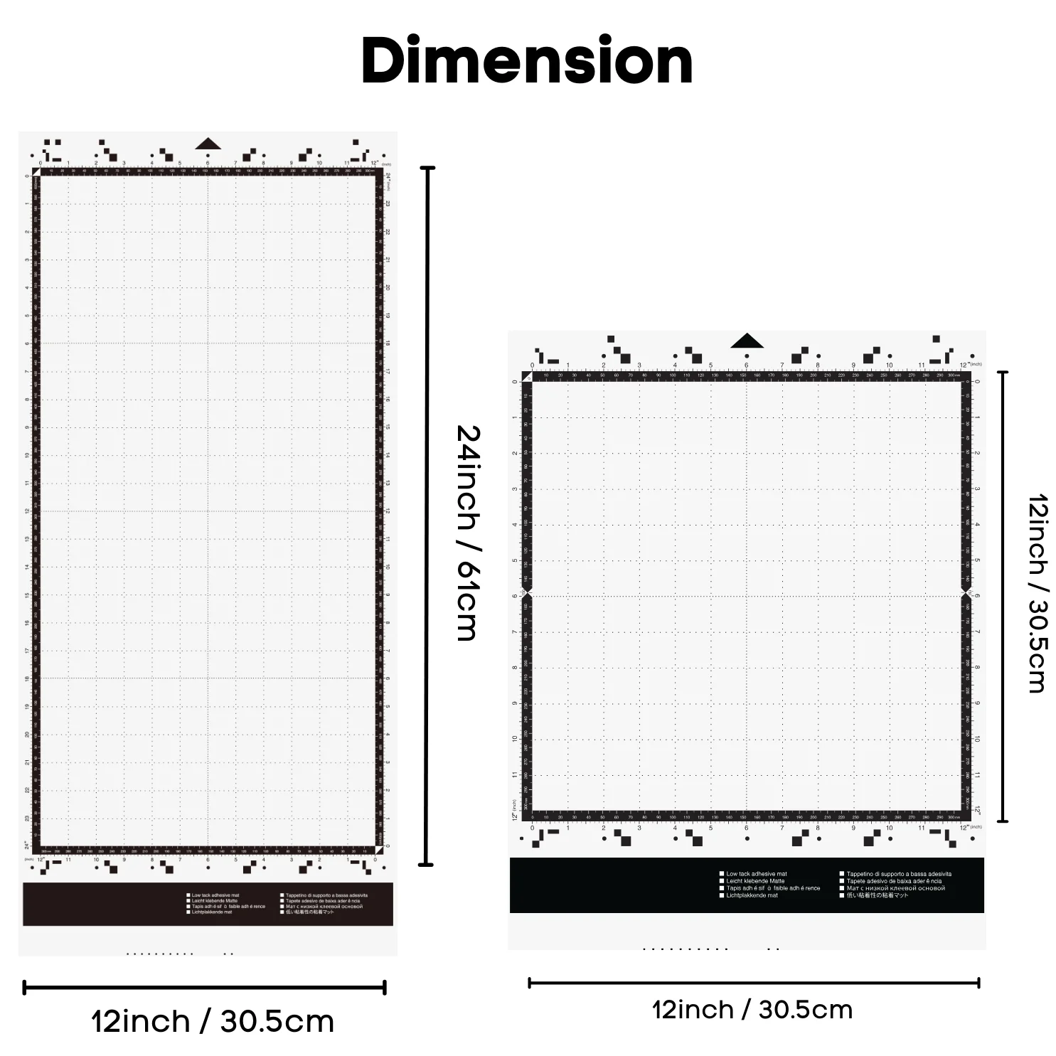 12 x 24 12 x 12  Standard Low Tack Cutting Mat For Brother scan n cut Scan NCut DX Mat CADXMATLOW12