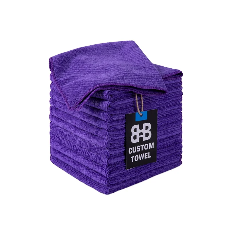 Customized High quality 80% polyester 20% polyamide magic car care towel microfiber plush edge washable kitchen clean dishcloths