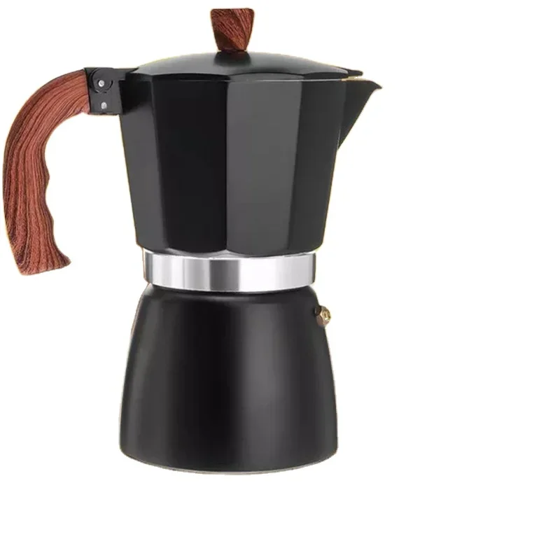 New home black mocha pot Hand-to-hand sharing  Filter pot Aluminum coffee pot
