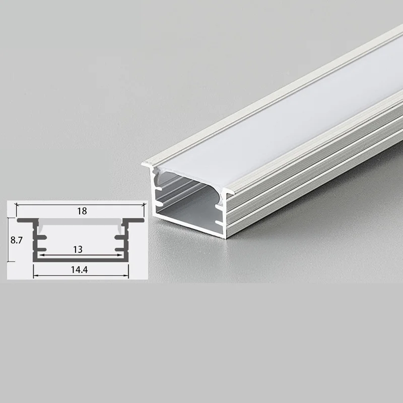 Alu Alloy 6063 Accessories Extrusion Housing Channel Diffused Cover For wardrobe wall Lighting Strip Led Aluminum Profiles