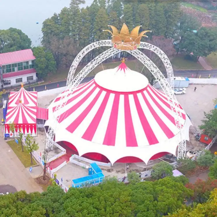 Family Party Canvas Cotton Yurt Tent Camping Luxury Event Tent Four-Season PVC Circus Tent