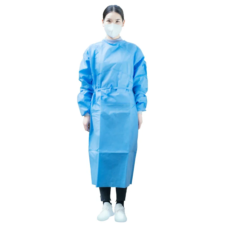 
Medical Isolation Reinforced Disposable Patient Pattern Hospital Non-sterile Cpe Fold Sterile Manufacturers Pvc Surgical Gown 