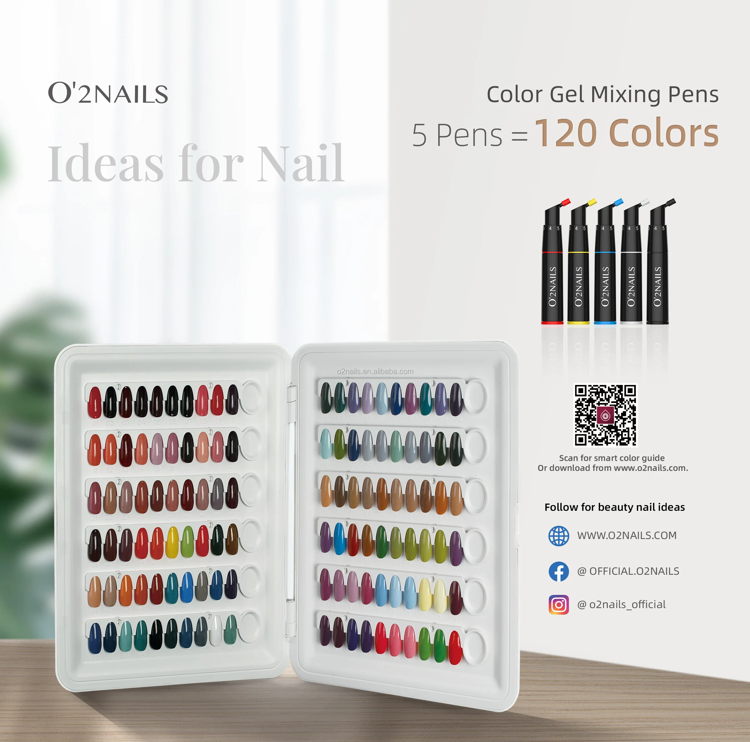 New arrival O2NAILS Li5 smart uv blending gel polish mixing Kit  CPSR approved one step gel polish