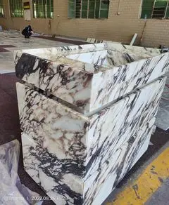 Customized Stone Marble Furniture Calacatta Viola Marble Drawer