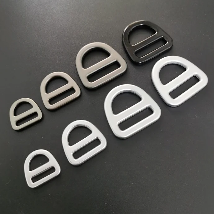 Custom aluminum dog collar D ring Triangle ring pet harness hardware 16mm 20mm 25mm